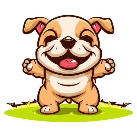 Foto de Vector ilustración de lindo perro de dibujos animados - Imagen libre de derechos