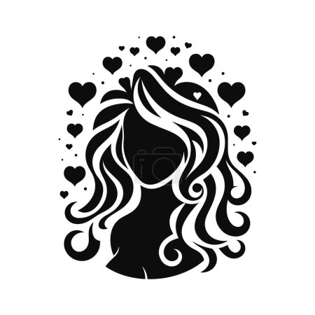 Foto de Mujer con hermoso pelo y flores - Imagen libre de derechos