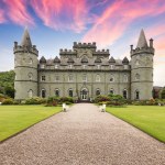 Scotland - Inveraray castle with flower garden, UK