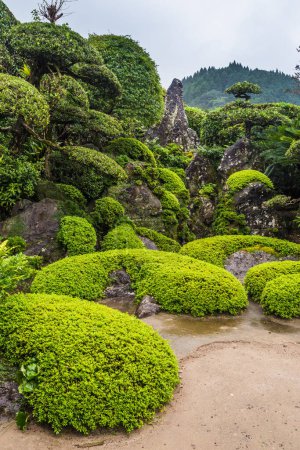 Photo for Beautiful Japanese garden in Chiran Samurai district in Kagoshima, Japan - Royalty Free Image