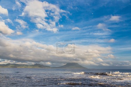 Photo for Mt. Kaimon volcano and beautiful cloudscape and ocean in Kagoshima, Kyushu, Japan - Royalty Free Image