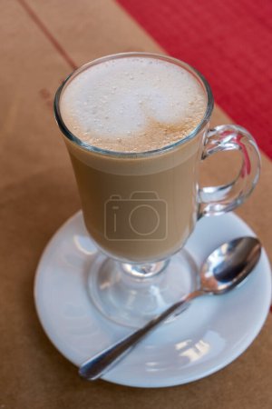 Italian cappuccino in coffee shop