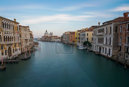 Photo for Famous view of Basilica di Santa Maria della Salute and grand canel from Accademia Bridge, Venice, Italy - Royalty Free Image