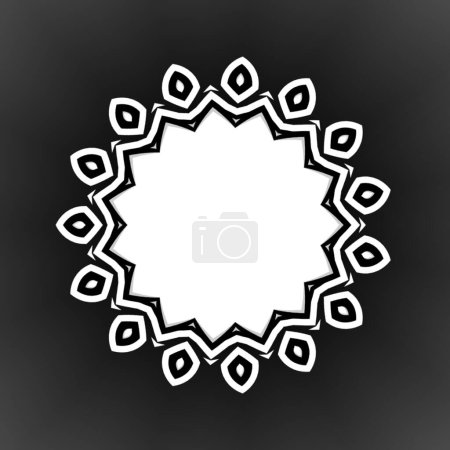 Téléchargez les photos : Mandala abstrait orné concept de fleur simple pour la conception d'éléments - en image libre de droit