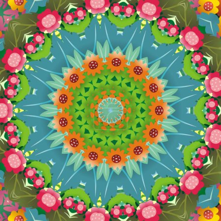 Foto de Mandala abstracto concepto de flor simple para el diseño de elementos - Imagen libre de derechos