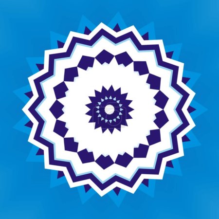 Téléchargez les photos : Décoration d'ornement bleu mandala pour la conception d'éléments - en image libre de droit