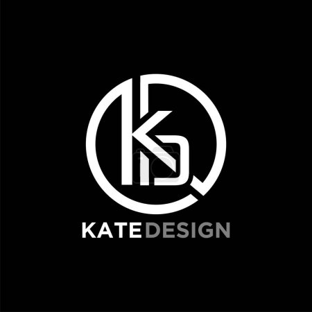 KD initial logo design concept. Letter KD logo simple design for business name