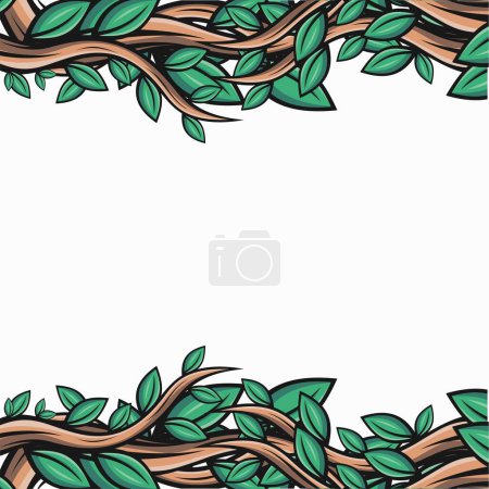 Ilustración de Vector twigs and leaves design for background template - Imagen libre de derechos
