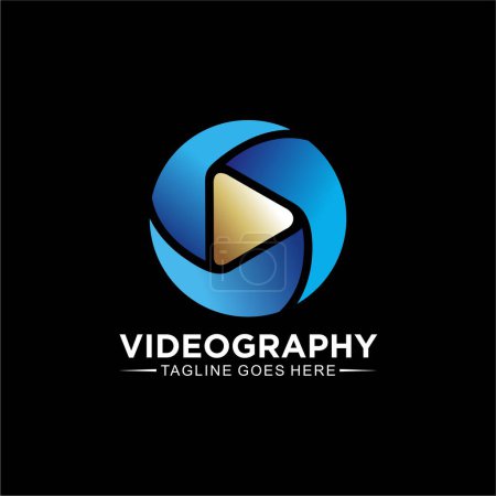 Téléchargez les illustrations : Videography or photography logo concept in circle premium design - en licence libre de droit