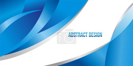 Ilustración de Vector ondulado de fondo abstracto en diseño de color azul degradado - Imagen libre de derechos