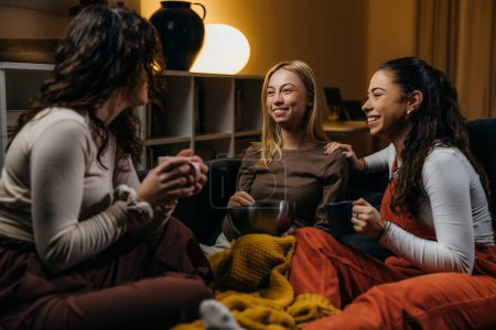 Photo for Three female friends are spending the night together - Royalty Free Image