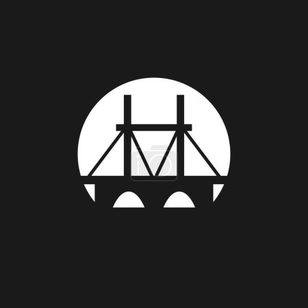 Ilustración de Puente Logo Plantilla vector icono ilustración - Imagen libre de derechos