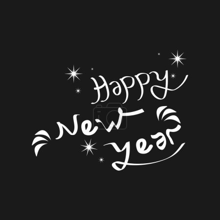 Illustration for Happy New Year art design logo vector template - Royalty Free Image