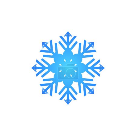 Ilustración de Nieve hielo logo arte vector plantilla ilustración - Imagen libre de derechos