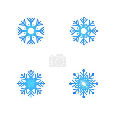 Téléchargez les illustrations : Modèle vectoriel d'art logo glace neige illustration - en licence libre de droit