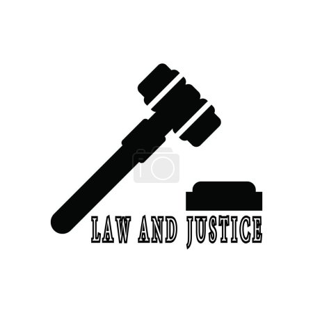Illustration for Law And Justice logo vector template illustration - Royalty Free Image