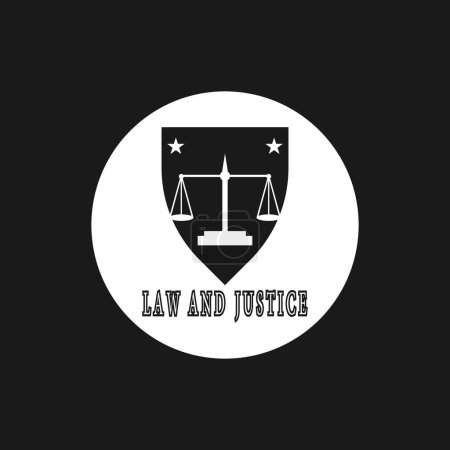 Téléchargez les illustrations : Illustration vectorielle du logo Law And Justice - en licence libre de droit