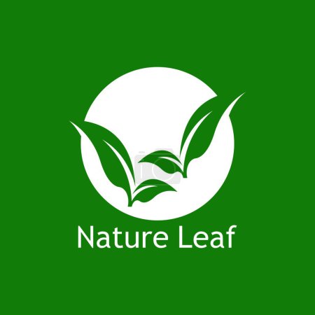 Illustration for Green Leaf Nature Plant Conceptual Symbol Vector Illustration - Royalty Free Image