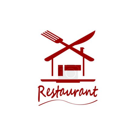 Illustration for Restaurant logo vector template illustration - Royalty Free Image