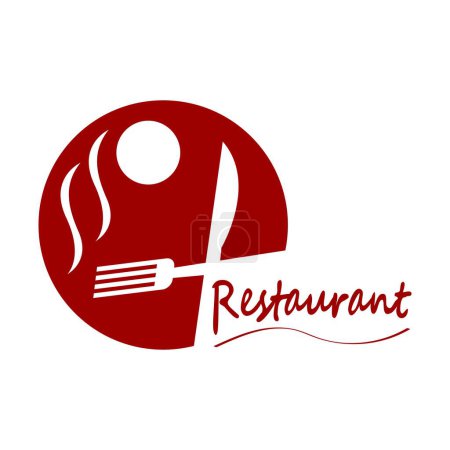 Ilustración de Restaurante logo vector plantilla ilustración - Imagen libre de derechos