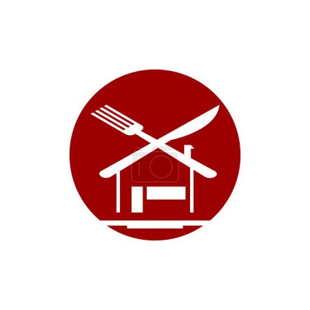 Ilustración de Restaurante logo vector plantilla ilustración - Imagen libre de derechos