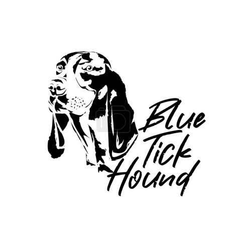 Illustration for Dog breed blue tick hound - Royalty Free Image