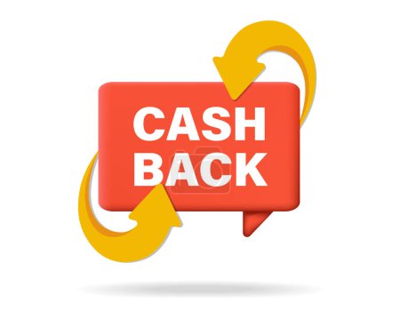 Illustration for The concept of the Cash back loyalty program.  The design of the money-back service. Vector illustration of the bonus cashback symbol - Royalty Free Image