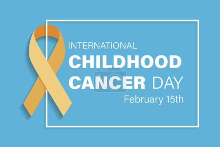 Illustration for International Childhood Cancer Day is celebrated annually on February 15 in order to raise awareness and express support for children and adolescents with cancer. Vector illustration - Royalty Free Image