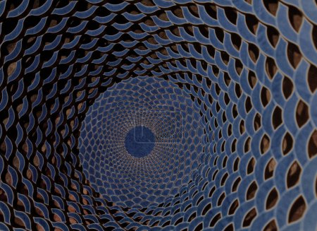 Téléchargez les photos : Modèle de verre # 7 - spirale sombre de sarcelle et noir - en image libre de droit