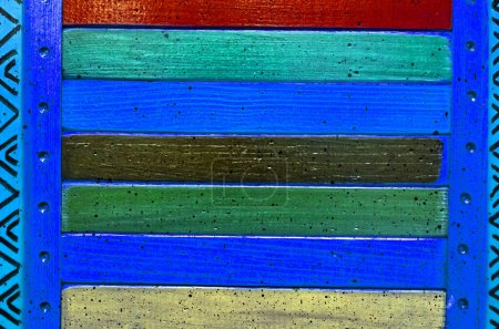 Téléchargez les photos : Motif en bois # 7 - Couleurs pastel bleu et rouge # 8 - en image libre de droit