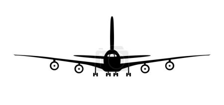 Icon of an airplane on a white background