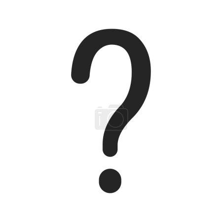 Illustration for Question mark icon isolated simple flat design. - Royalty Free Image