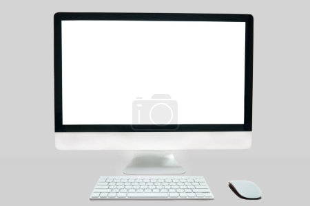 Photo for Desktop computer with wireless keyboard and mouse - Royalty Free Image