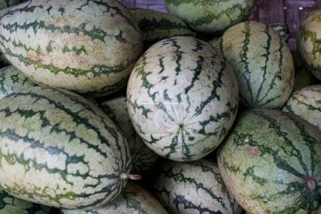 Wassermelonenfrucht ist von der Haut nicht gut sichtbar