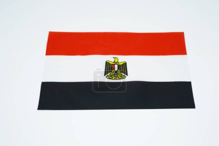 Egypt flag isolated in white background