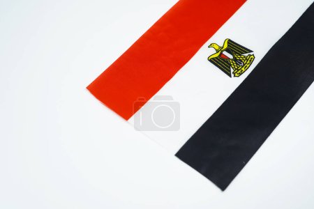Egypt flag isolated in white background