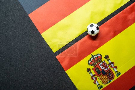 November 2022: Spain vs Germany, Football match with national flags