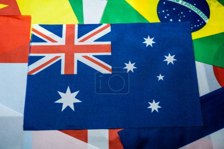 Téléchargez les photos : Australie drapeau des pays participants au tournoi de championnat international - en image libre de droit