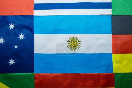 Téléchargez les photos : Drapeau de l'Argentine des pays participants au tournoi de championnat international. - en image libre de droit