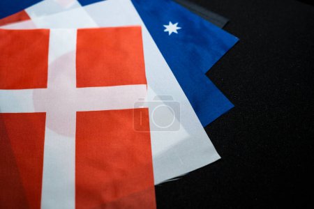 Téléchargez les photos : Danemark drapeau des pays participants au tournoi de championnat international - en image libre de droit