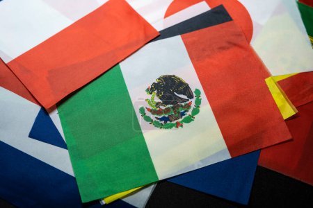 Téléchargez les photos : Drapeau du Mexique des pays participants au tournoi de championnat international - en image libre de droit