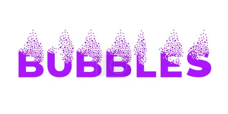Illustration for The word "bubbles" breaks down into a cloud of bubbles. - Royalty Free Image