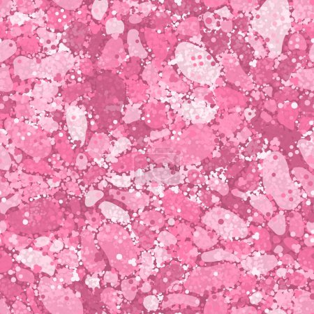 Girly pink camo texture military camouflage repeats seamless pattern background. Abstract modern military camo ornament for army and hunting fabric print. Vector background.