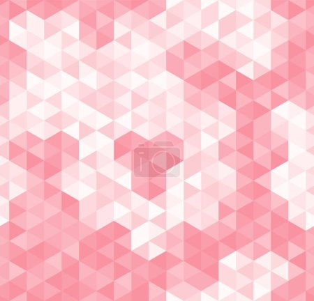 A seamless pattern of pink and white triangles on a pink background . High quality vector trendy low poly seamless pattern. Digital polygonal cream pink abstract background.