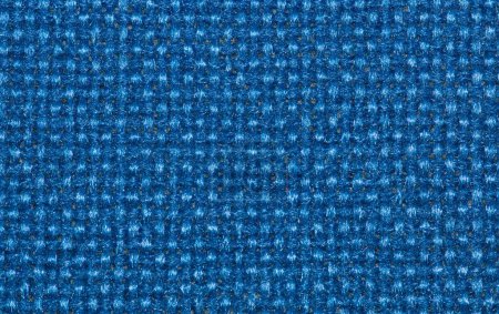 Téléchargez les photos : Échantillon uni de couleur bleu royal de tissu sur tapisserie d'ameublement en polyester, rayonne ou nylon avec macro détails. - en image libre de droit