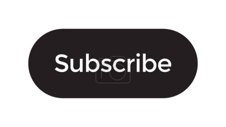 Illustration for Subscribe icon vector isolated on black button. Subscriptions sign symbol - Royalty Free Image