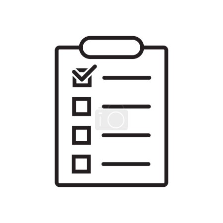Order list, clipboard checklist icon vector in line style