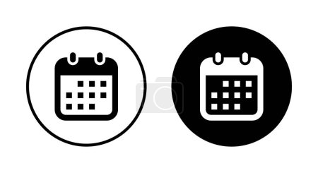 Date, calendar icon vector isolated on circle background