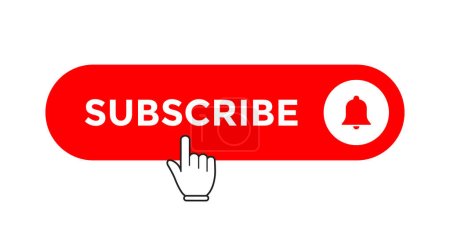 Subscribe button icon vector. Subscription element for promotion