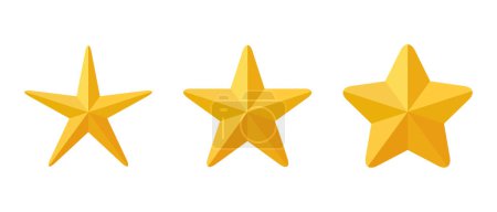 Ilustración de Icono estrella vector en estilo 3D. Estrellas símbolo con esquinas obtusas - Imagen libre de derechos